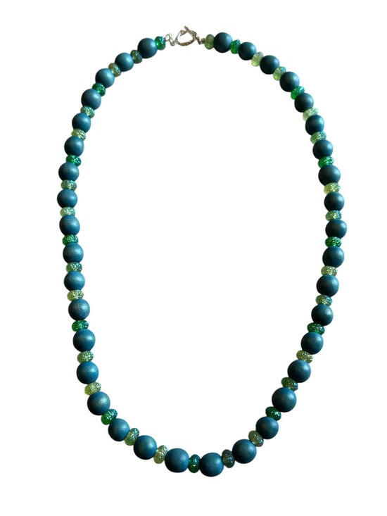 Jewelry - Designer-Style Teal Beaded Necklace